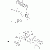 Схема вузла: Ручки керма для Suzuki GS500