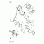 Схема вузла: Колінчастий вал Поршень для Suzuki VL800 Intruder C800/ Boulevard C50