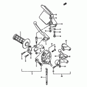 Схема узла: Левый пульт управления рулевой для Suzuki DR350