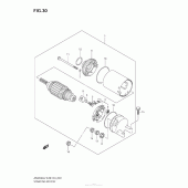 Схема вузла: Електричний стартер для Suzuki AN650 Burgman (EU analogue of SkyWave)