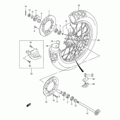 Схема вузла: Заднє колесо (Model k1/k2/k3/k4) для Suzuki DR-Z250