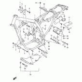 Схема вузла: Рама (Model x/y) для Suzuki DR650 DR650SE