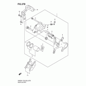 Схема вузла: Задній гальмівний супорт (Model k5/k6) для Suzuki RM250