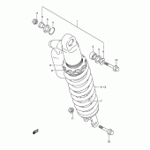 Схема вузла: Амортизатор задній (Model k/l) для Suzuki RMX250