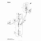 Схема вузла: Задній гальмівний циліндр Suzuki GW250 Inazuma