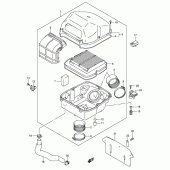 Схема узла: Воздушный фильтр для Suzuki SV1000