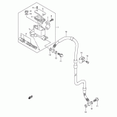 Схема узла: Передний тормозной цилиндр (E24) для Suzuki DR-Z400 DR-Z400E