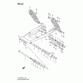 Схема вузла: Задній важіль підвіски для Suzuki TF125