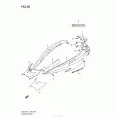 Схема вузла: Бічні панелі (An400Al3 E33) для Suzuki AN400 Burgman (EU analogue of SkyWave)