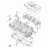 Схема вузла: Головка циліндра Suzuki GSX750 Katana
