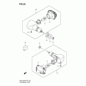 Схема узла: Поворотники (Gsx1400k6/k7/uk6 e2, e19) для Suzuki GSX1400