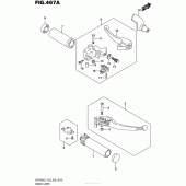 Схема вузла: Ручки керма (Vzr1800L7 E28) для Suzuki VZR1800 Boulevard M109R BOSS