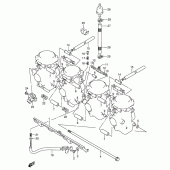 Схема вузла: З'єднувачі карбюратора для Suzuki GSX750 Katana