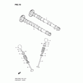 Схема вузла: Розподільний вал & Клапан для Suzuki GSX-R750