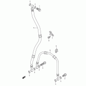 Схема вузла: Передній гальмівний шланг Suzuki GSX-R600