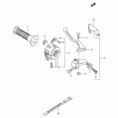 Схема вузла: Ліва ручка керма для Suzuki TS125