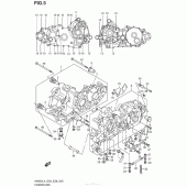 Схема вузла: Картер двигуна для Suzuki AN650 Burgman (EU analogue of SkyWave)