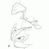 Схема вузла: Передній обтічник (Model k3) для Suzuki GSX1300 Hayabusa