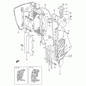 Схема узла: Радиатор (Model p/r) для Suzuki TS125