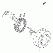 Схема узла: Статор & Ротор для Suzuki TU250
