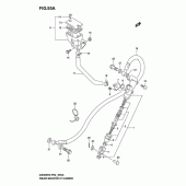 Схема узла: Задний тормозной цилиндр (Model k4/k5/k6) для Suzuki GS500