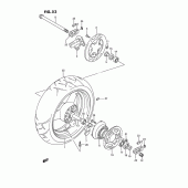 Схема узла: Заднее колесо (Model n/p) для Suzuki GSX-R750