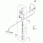 Схема вузла: Задній гальмівний циліндр (Model k5/k6) для Suzuki RM125