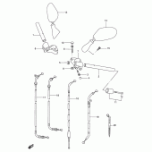 Схема вузла: Кермо & Тросики для Suzuki GSX600 Katana