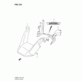 Схема узла: Накладка руля (An650al1 e19) для Suzuki AN650 Burgman (EU analogue of SkyWave)