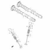 Схема вузла: Розподільний вал & Клапан для Suzuki GSX-R1000