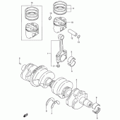 Схема узла: Коленчатый вал & Поршень для Suzuki GSX600 Katana