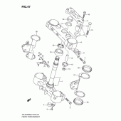 Схема вузла: Кронштейн передньої вилки для Suzuki DR-Z400 DR-Z400SM