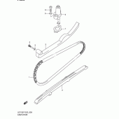 Схема вузла: Ланцюг ГРМ & Натягувач & Заспокоювач Suzuki UC125 Epicuro