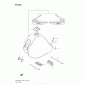 Схема вузла: Паливний бак (Dr200Sel3 E03) для Suzuki DR200 DR200SE