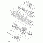 Схема узла: Сцепление (Model v/w) для Suzuki GSX-R600