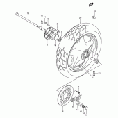Схема вузла: Заднє колесо Suzuki VX800 VX800