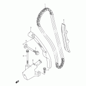 Схема вузла: Ланцюг ГРМ & Натягувач & Заспокоювач Suzuki DR800