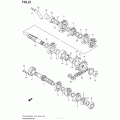Схема узла: Трансмиссия для Suzuki DR-Z400 DR-Z400SM
