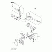 Схема вузла: Ручки керма (An650k6/ak6/k7/ak7/k8/ak8) для Suzuki AN650 Burgman (EU analogue of SkyWave)