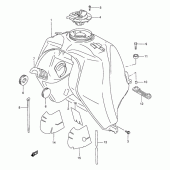 Схема узла: Топливный бак для Suzuki DR800
