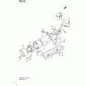 Схема вузла: Вихлопна система для Suzuki UH200 Burgman