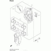 Схема узла: Передний тормозной суппорт для Suzuki GSX-R750