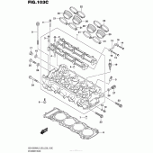 Схема вузла: Головка циліндра (Gsx1300Ral5 E33) для Suzuki GSX1300 Hayabusa