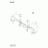Схема вузла: Захист рук (Опція) (An400z/za) для Suzuki AN400 Burgman (EU analogue of SkyWave)