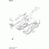 Схема вузла: Полик & Нижня підкрилка для Suzuki AN400 Burgman (EU analogue of SkyWave)