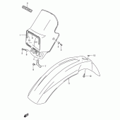 Схема вузла: Накладка фари для Suzuki RMX250