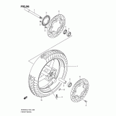 Схема узла: Переднее колесо (Sv650sal2 e24) для Suzuki SV650