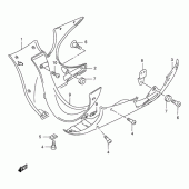 Схема узла: Нижний обтекатель (Model w/x/y) для Suzuki GSX750 Katana