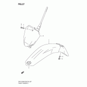 Схема вузла: Переднє крило Suzuki DR-Z125 DR-Z125L