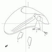 Схема вузла: Переднє крило для Suzuki GSF600 Bandit S